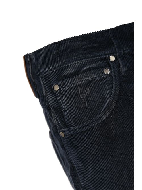 Pantalone Verona in velluto a costine HAND PICKED | VERONAC 02077  V866_Blu Navy